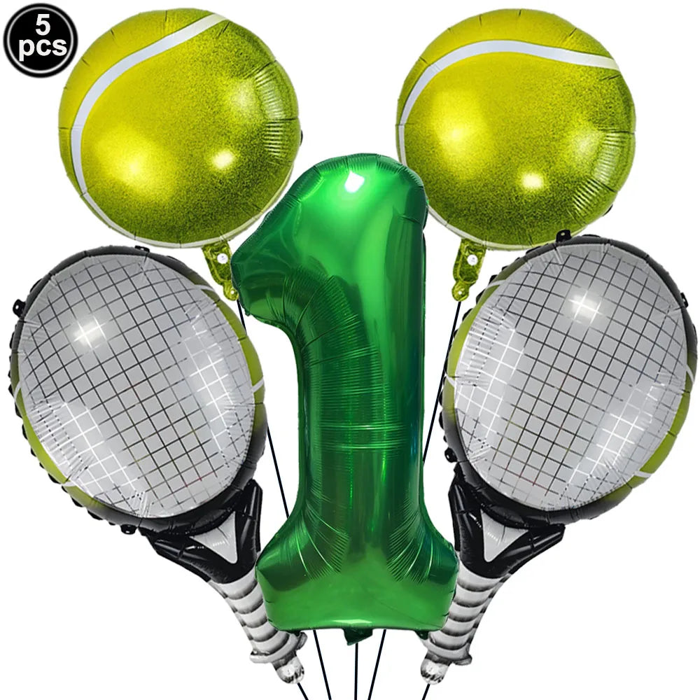 ballon anniversaire tennis chiffre 1