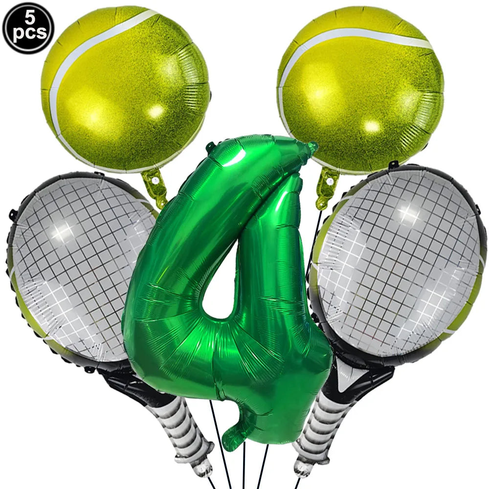 ballon anniversaire tennis chiffre 4