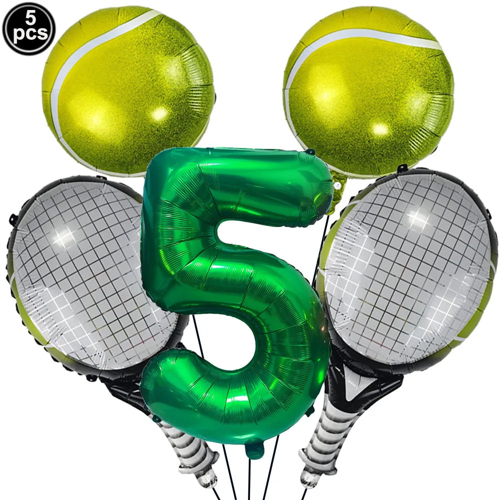 ballon anniversaire tennis chiffre 5