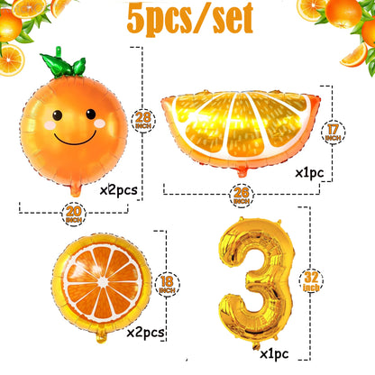 ballonanniversairethemeorangenumero3dimension