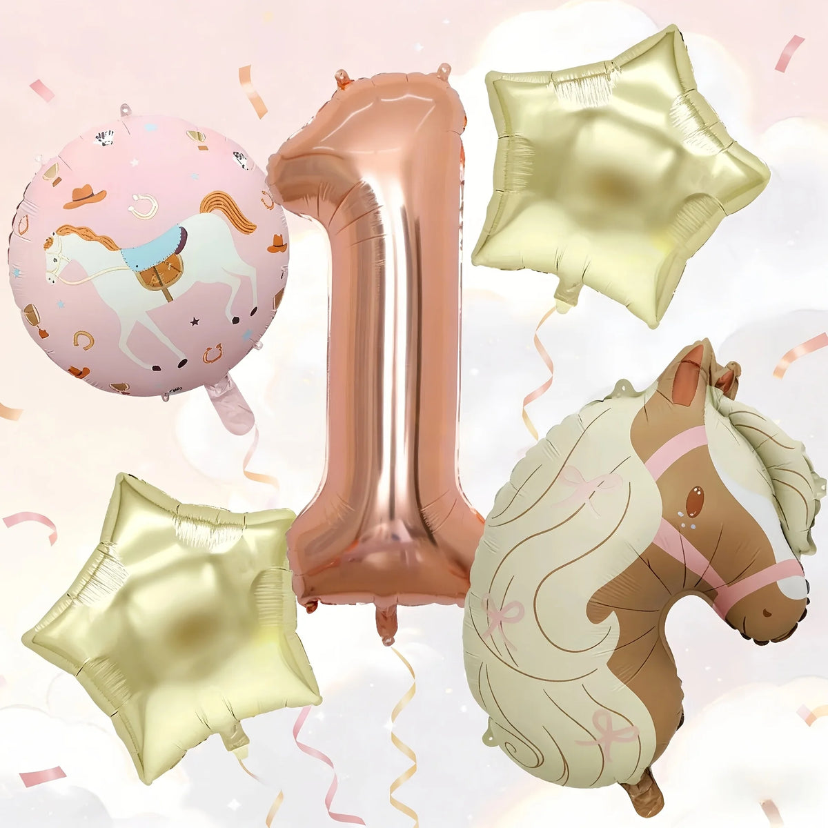 ballons anniversaire cheval chiffre 1