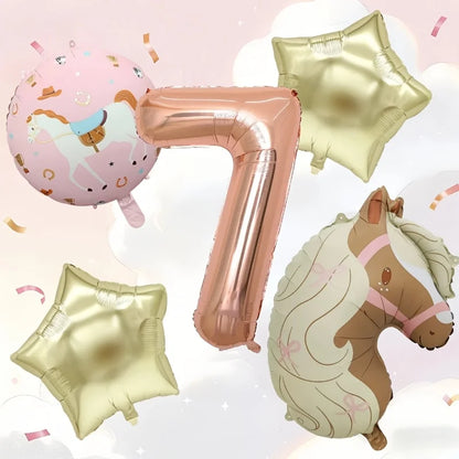 ballons anniversaire cheval chiffre 7