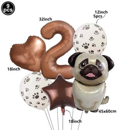 ballons anniversaire chien chiffre 2