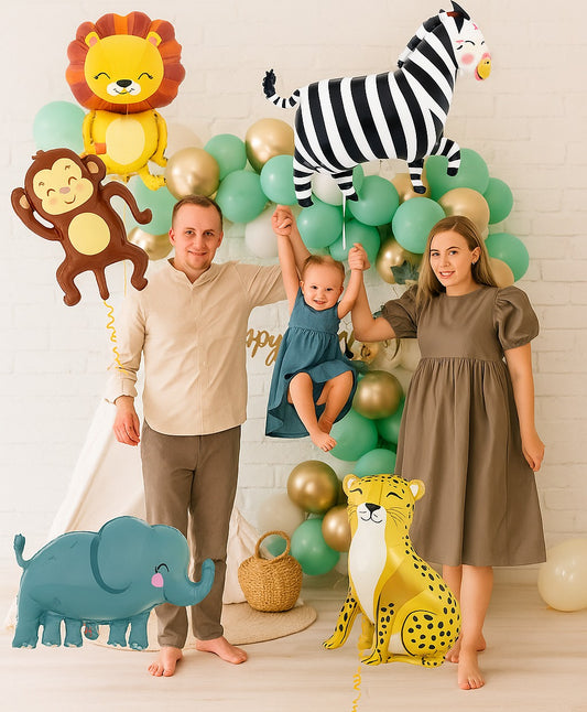 ballons anniversaire jungle arche famille