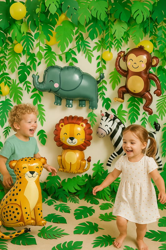 ballons anniversaire jungle enfants