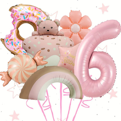 ballons anniversaire ourson gourmandises chifre 6