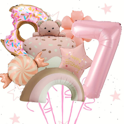 ballons anniversaire ourson gourmandises chifre 7