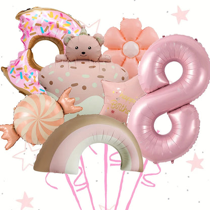 ballons anniversaire ourson gourmandises chifre 8