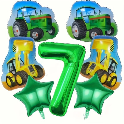 ballons anniversaire tracteur chiffre 7