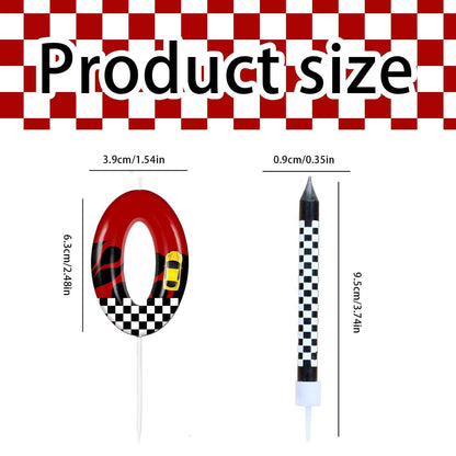 bougie anniversaire 0 voitures course dimension