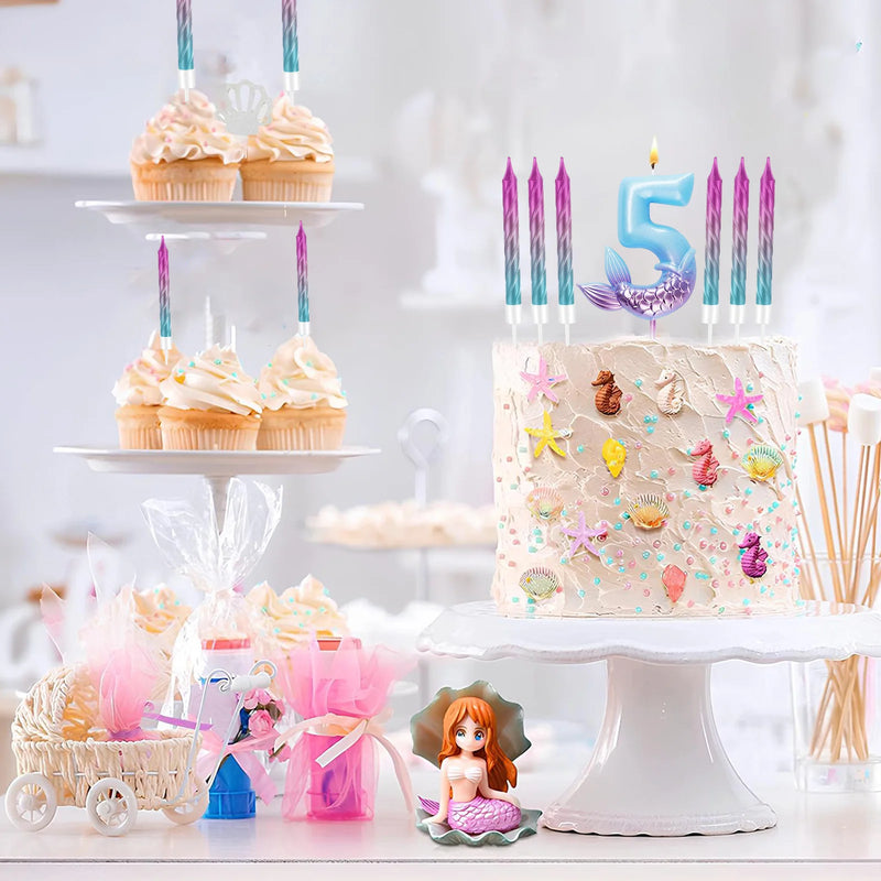 bougie anniversaire sirene gateau cupcake