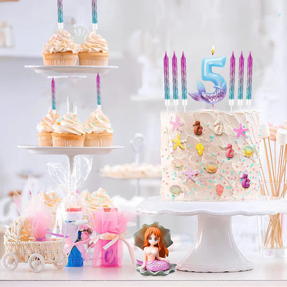 bougie anniversaire sirene gateau cupcake