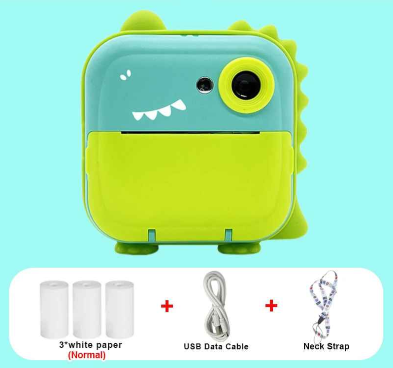 cadeau anniversaire appareil photo instantane enfant dino kit