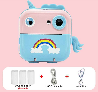 cadeau anniversaire appareil photo instantane enfant licorne kit