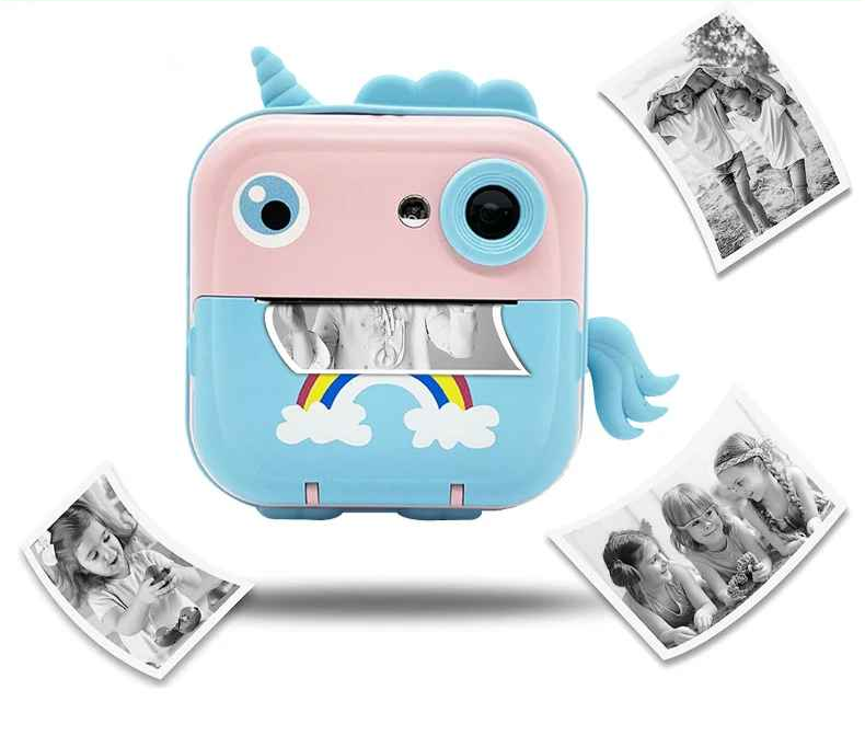 cadeau anniversaire appareil photo instantane enfant licorne photos noir blanc