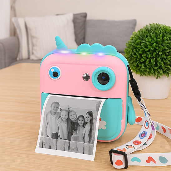 cadeau anniversaire appareil photo instantane enfant licorne rose bleu 2