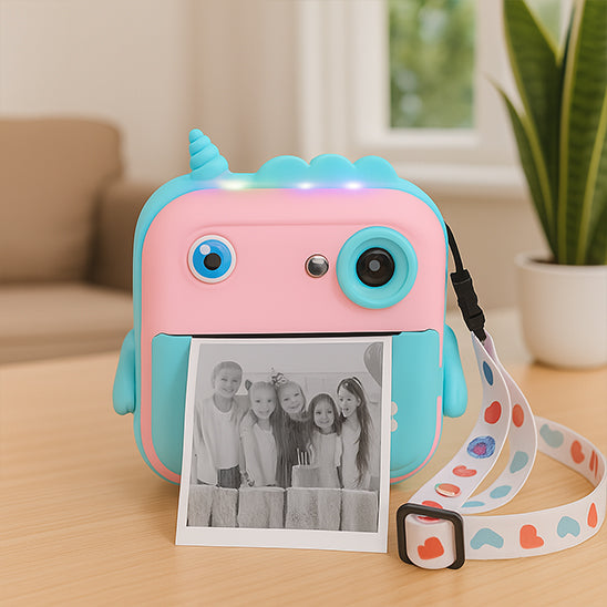 cadeau anniversaire appareil photo instantane enfant licorne rose bleu