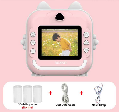 cadeau anniversaire appareil photo instantane enfant rose kit