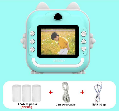 cadeau anniversaire appareil photo instantane enfant vert rose kit