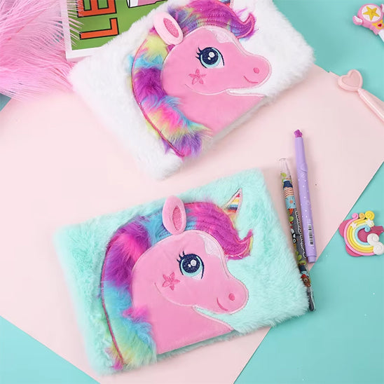 cadeau anniversaire carnet licorne blanc vert
