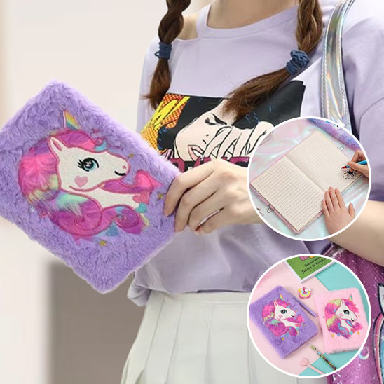 cadeau anniversaire carnet licorne mauve jeune fille