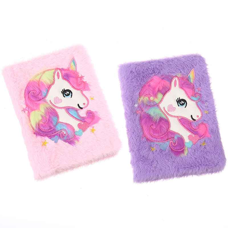 cadeau anniversaire carnet licorne rose mauve