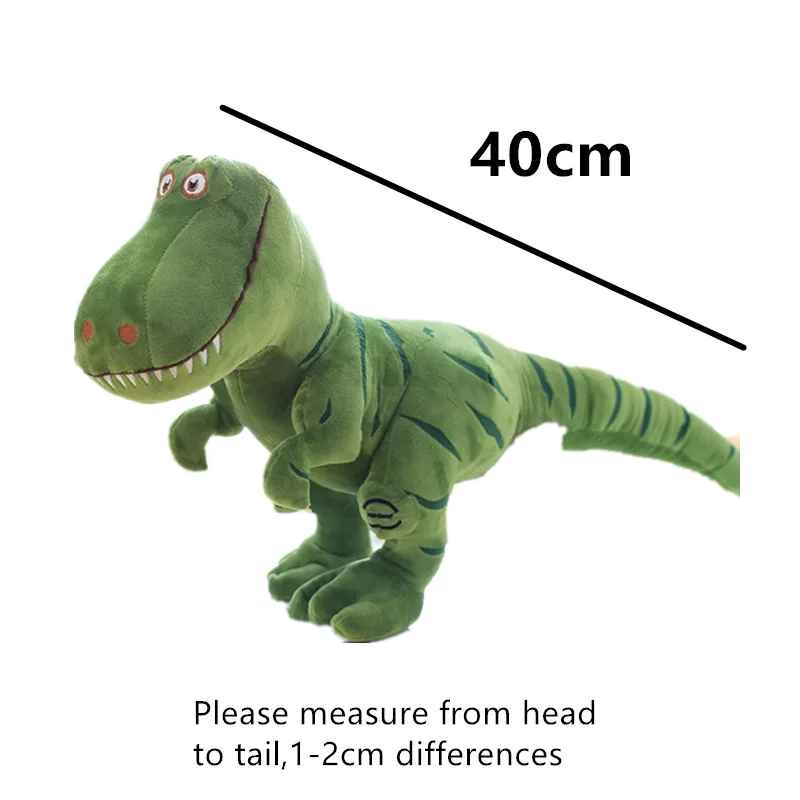 cadeau anniversaire peluche dinosaure vert dimension longueur