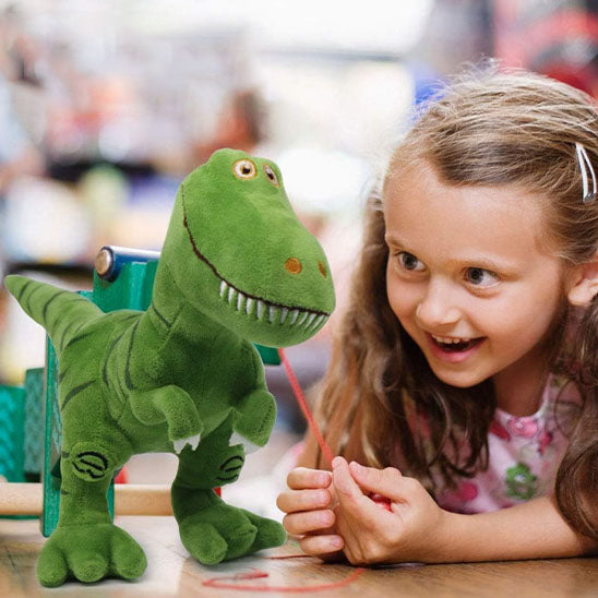cadeau anniversaire peluche dinosaure vert fillette