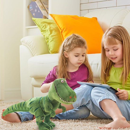 cadeau anniversaire peluche dinosaure vert fillettes