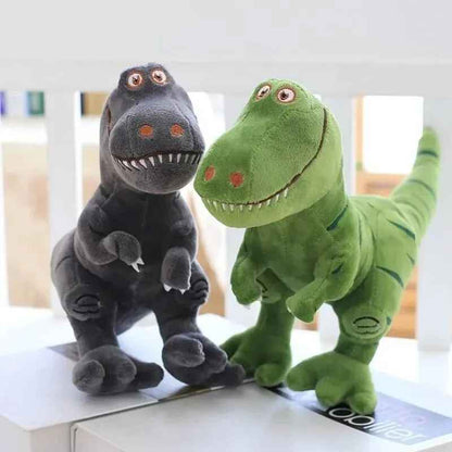 cadeau anniversaire peluche dinosaure vert gris