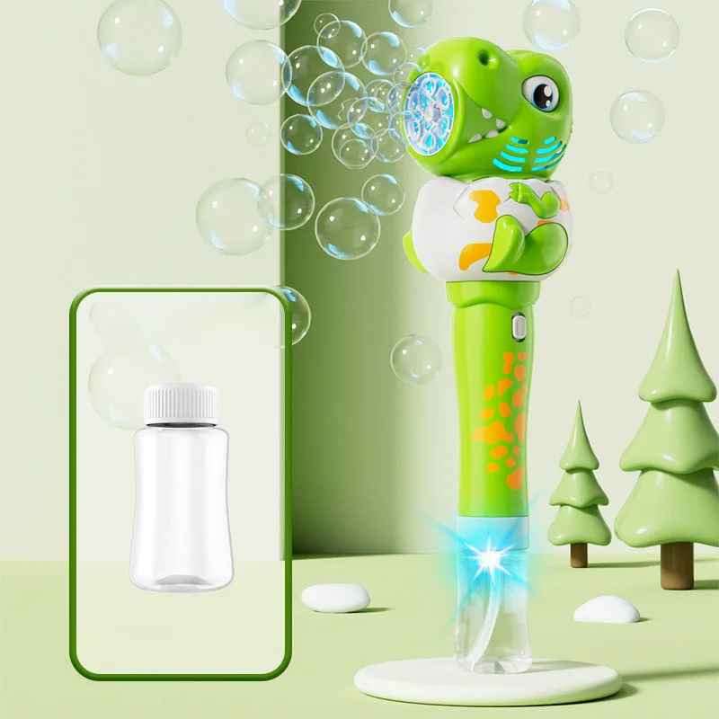 cadeau anniversaire pistolet a bulles dinosaure vert
