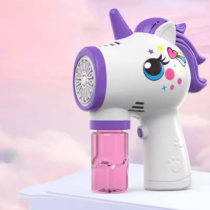 cadeau anniversaire pistolet a bulles licorne mauve