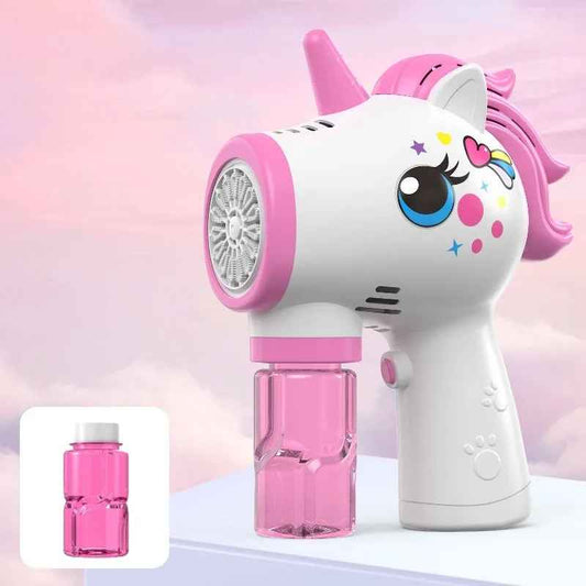 cadeau anniversaire pistolet a bulles licorne rose