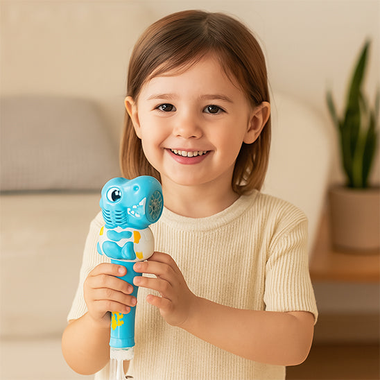 cadeau anniversaire pistolet bulles dinosaure fillette