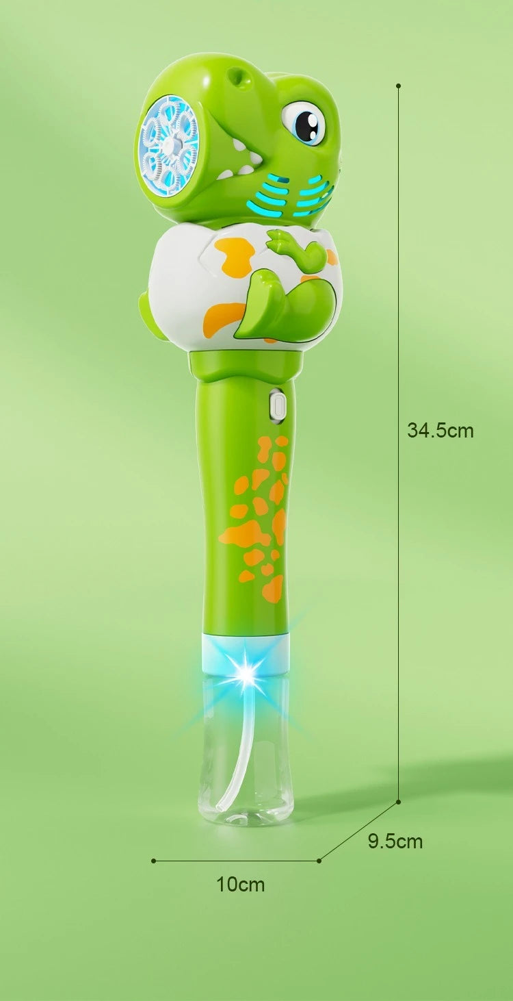 cadeau anniversaire pistolet bulles dinosaure vert dimension