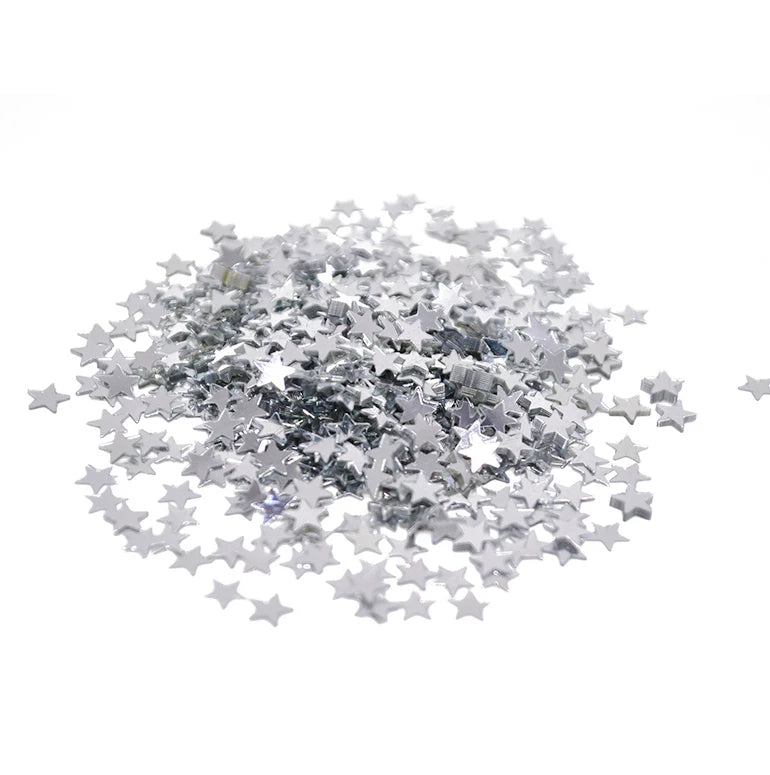 confetti brillants etoiles argent