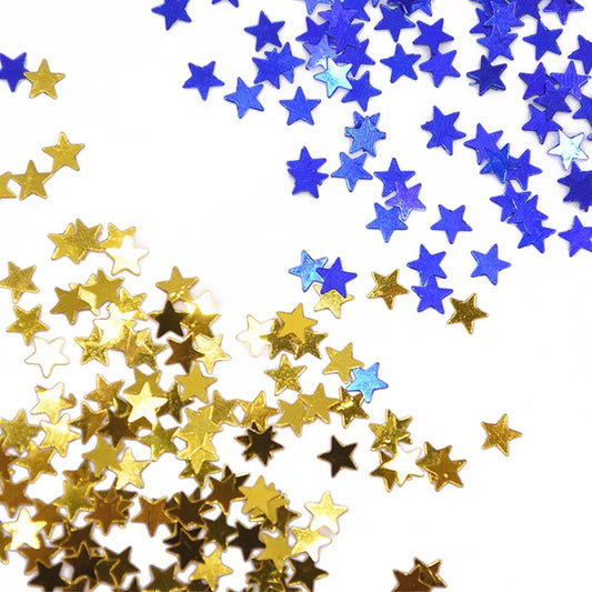 confetti brillants etoiles or bleu