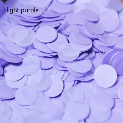 confettis ronds papier soie lilas