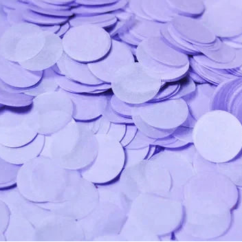 confettis ronds papier soie lilas