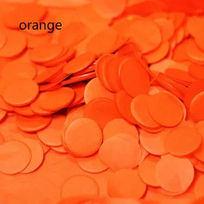 confettis ronds papier soie orange