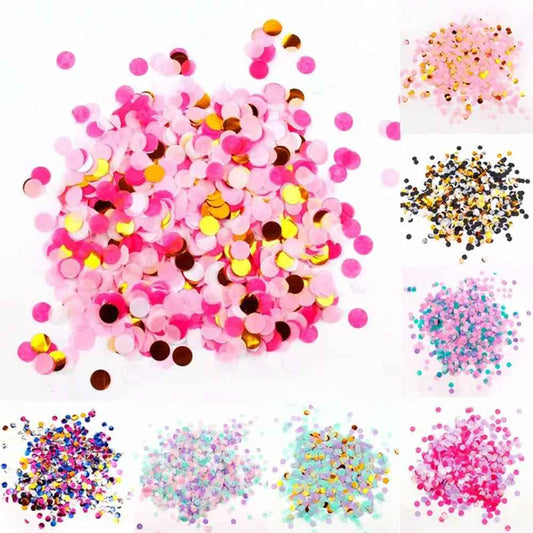 confettis ronds papier soie variantes