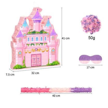 pinata chateau princesse bandeau confetti baton dimension