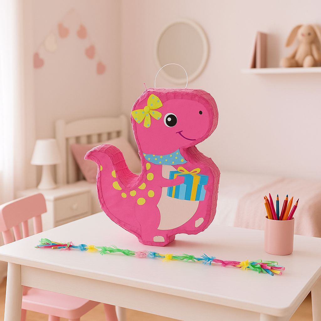 pinata dinosaure rose table baton