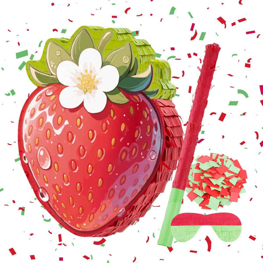 pinata fraise confettis