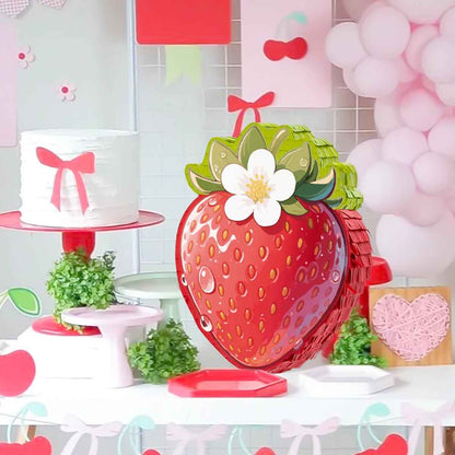 pinata fraise gateau boucle table ballons