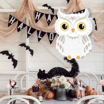 pinata hibou chat noir fleurs halloween