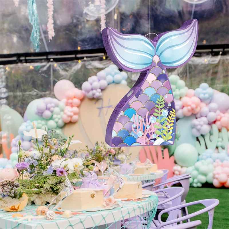pinata queue sirene table chaise mauve photobooth ballon
