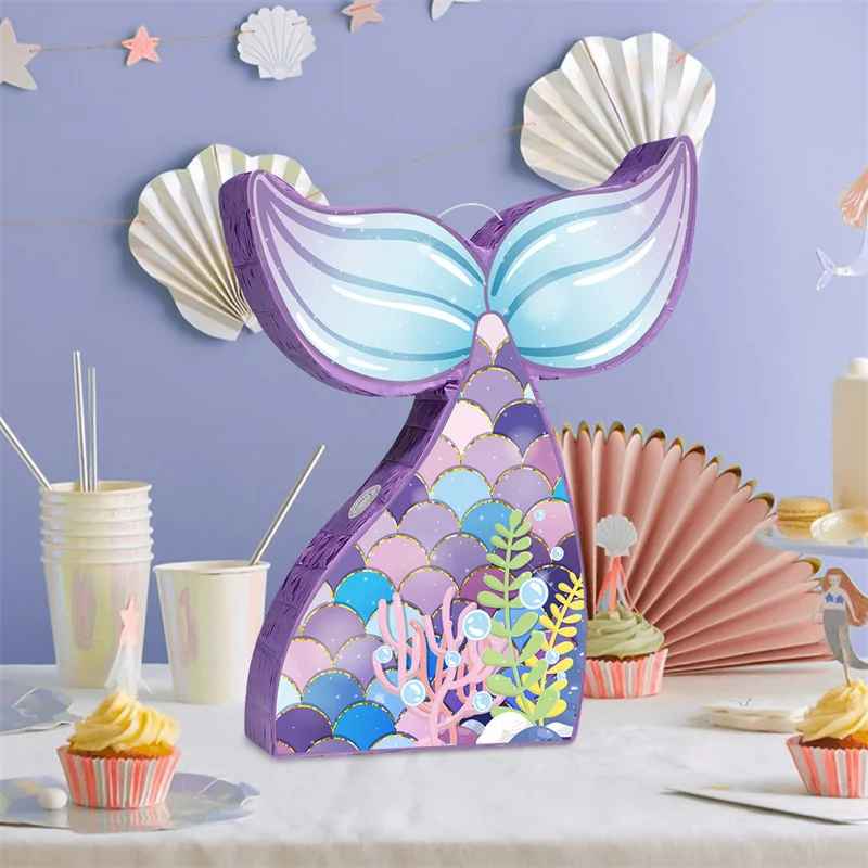 pinata queue sirene table coquillage verre cupcake