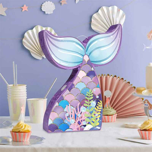 pinata queue sirene table coquillage verre cupcake