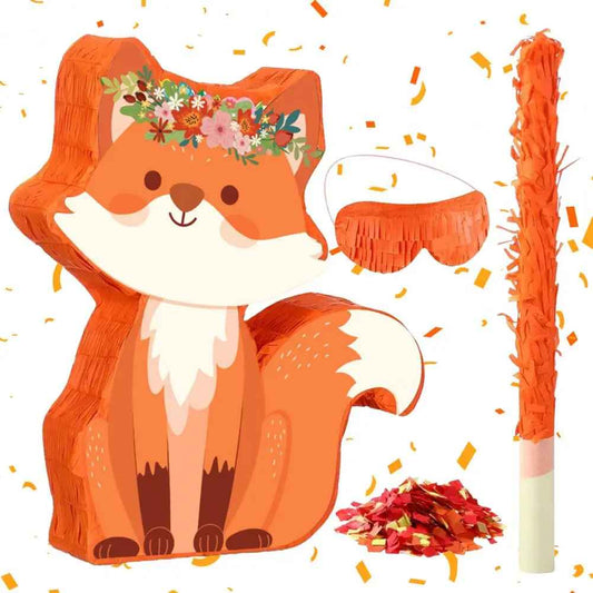 pinata renard confetti baton bandeau